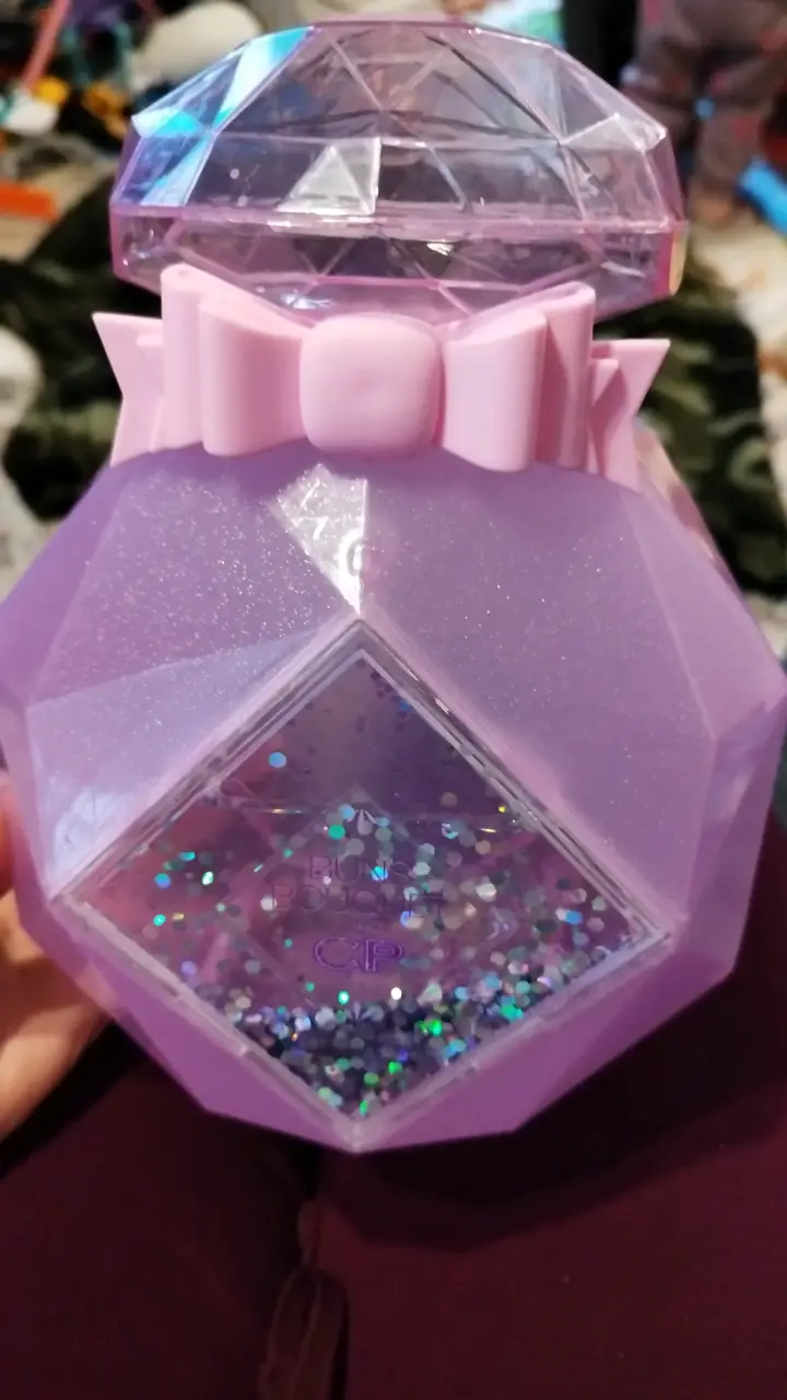 Caja de Perfume Botella Diamante Lila - 1
