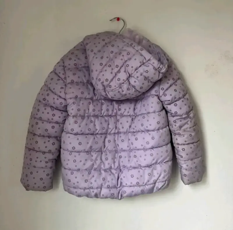 Parka lila con flores talla 6 - 2