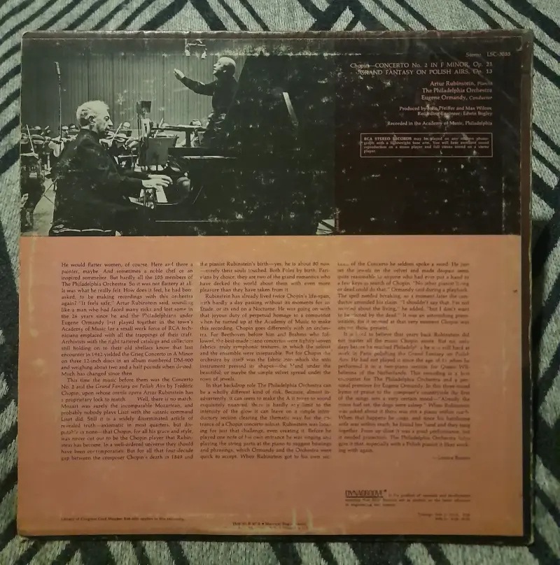 Disco de vinilo Chopin Concerto No. 2 - 2
