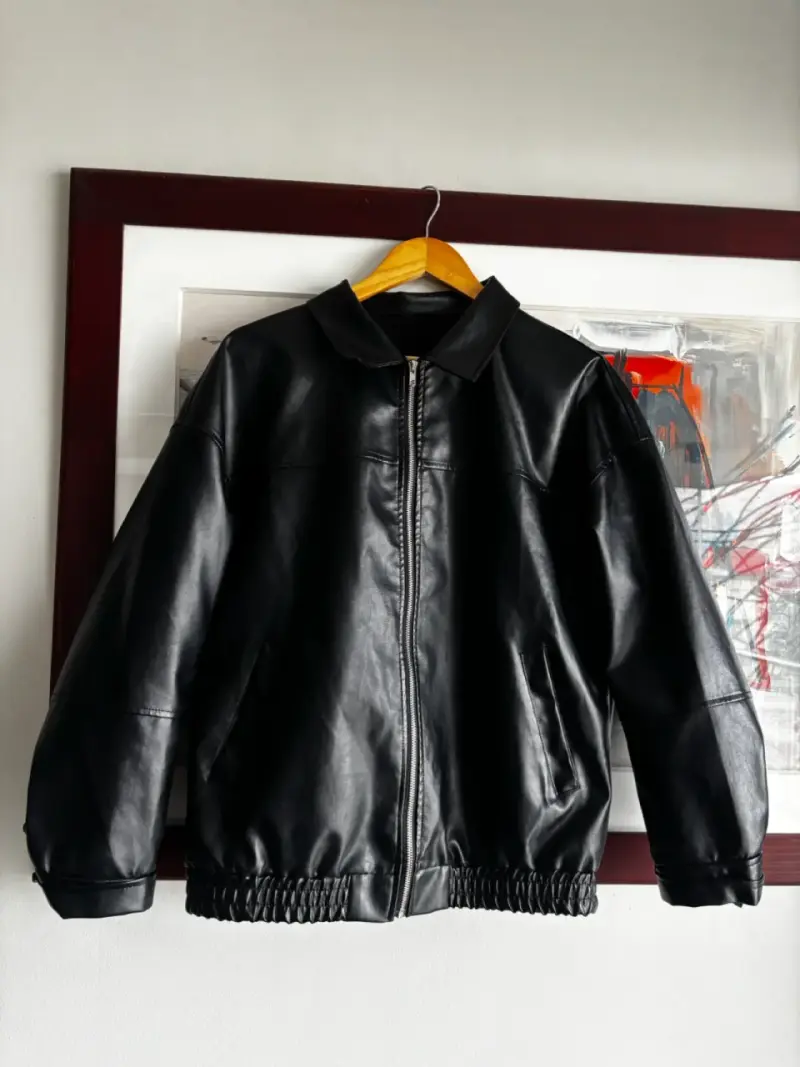 Chaqueta ecocuero oversize - 1