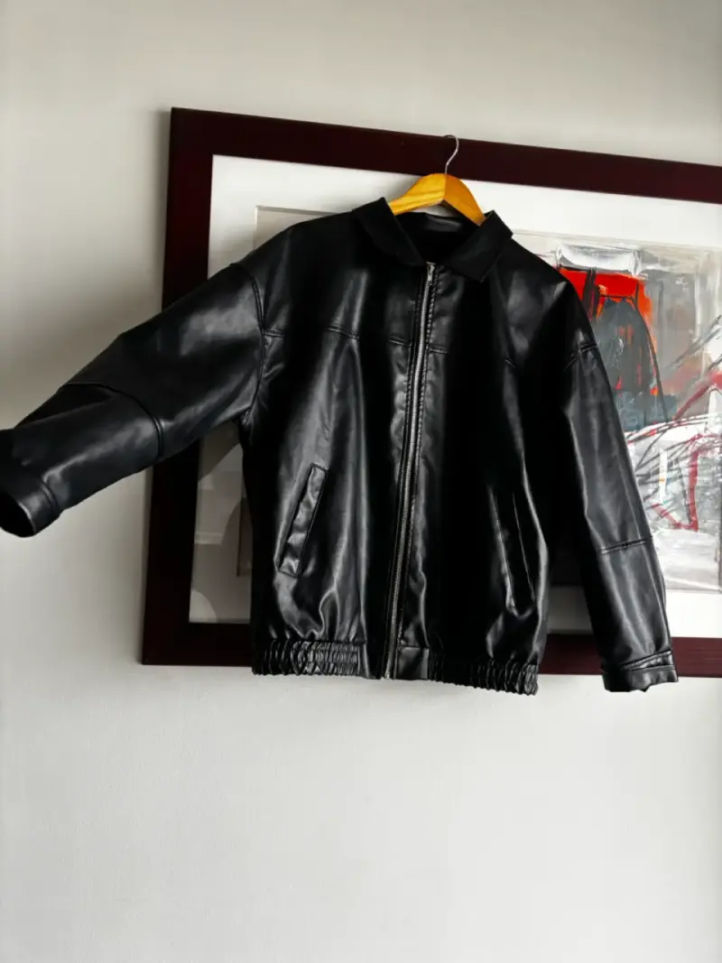 Chaqueta ecocuero oversize - 2