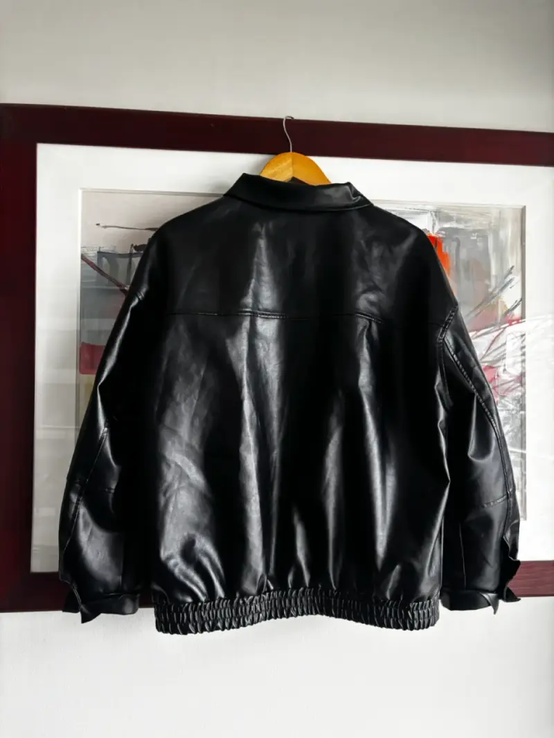 Chaqueta ecocuero oversize - 3