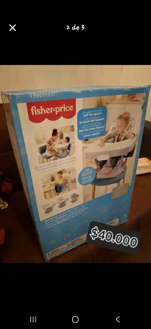 Silla alta Fisher-Price nueva