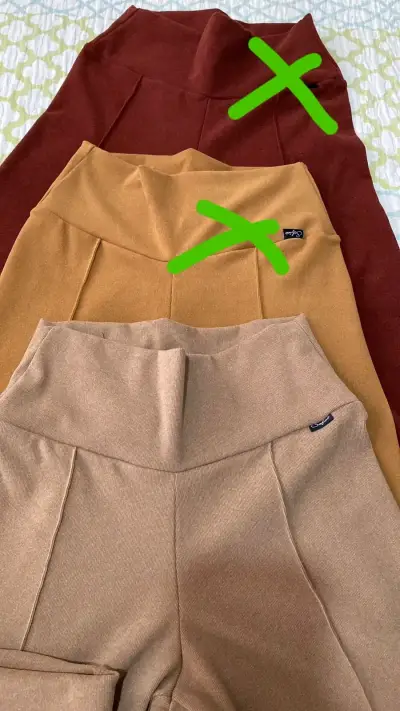 Pantalones beige mujer - miniatura 1