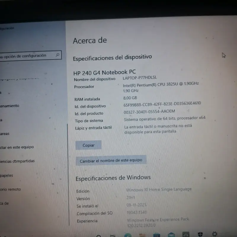 Laptop HP 240 G4 - 2
