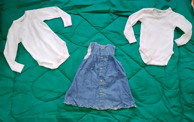 Conjunto vestido y bodies para bebé 3-6 meses - 2