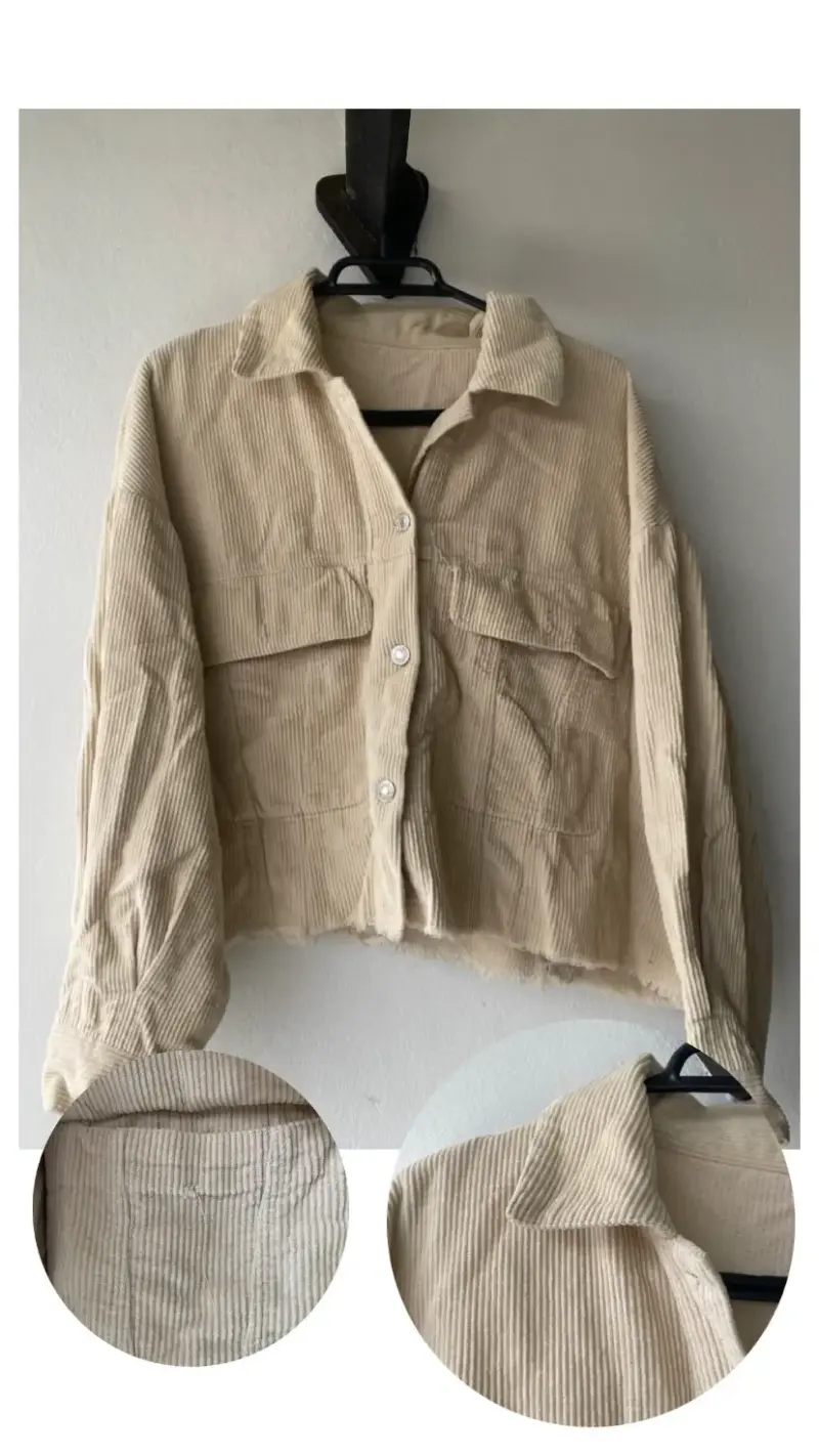 Chaqueta beige de algodón