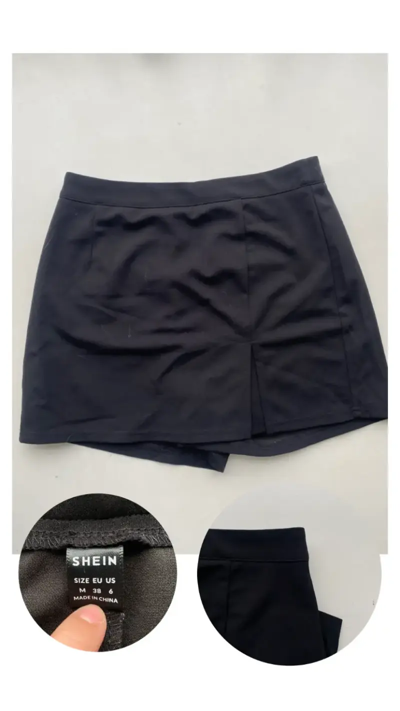 Falda short negra Shein
