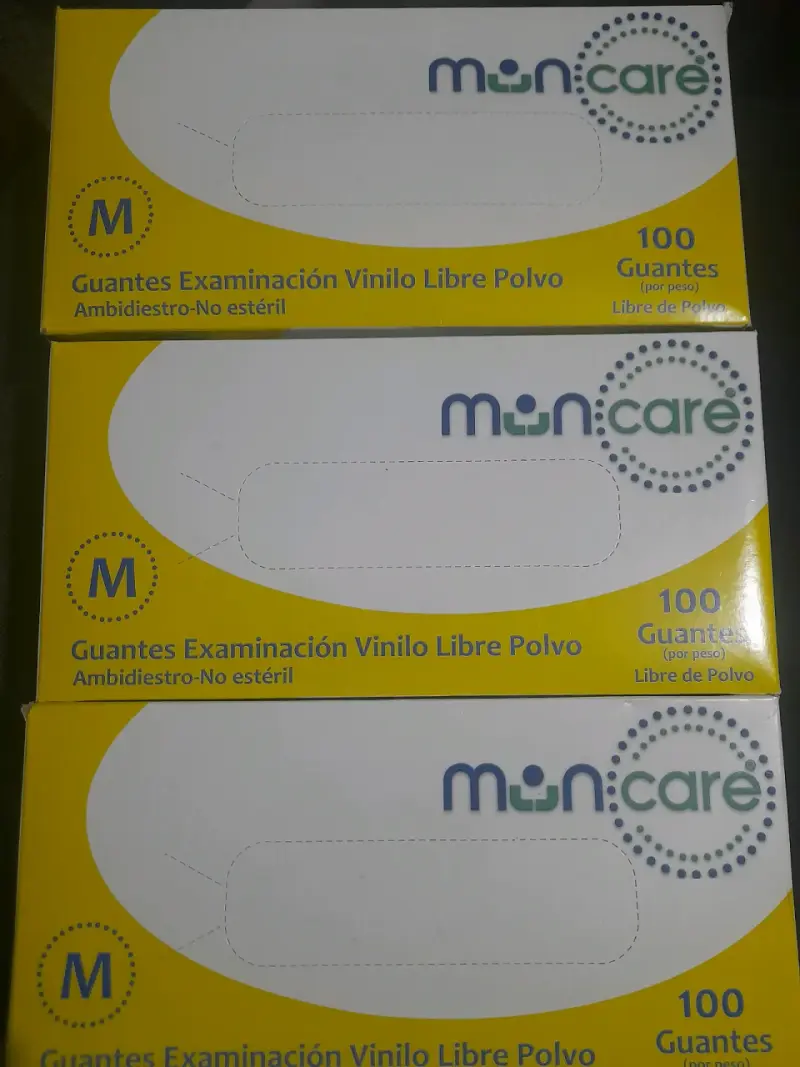 Guantes vinilo sin polvo talla M