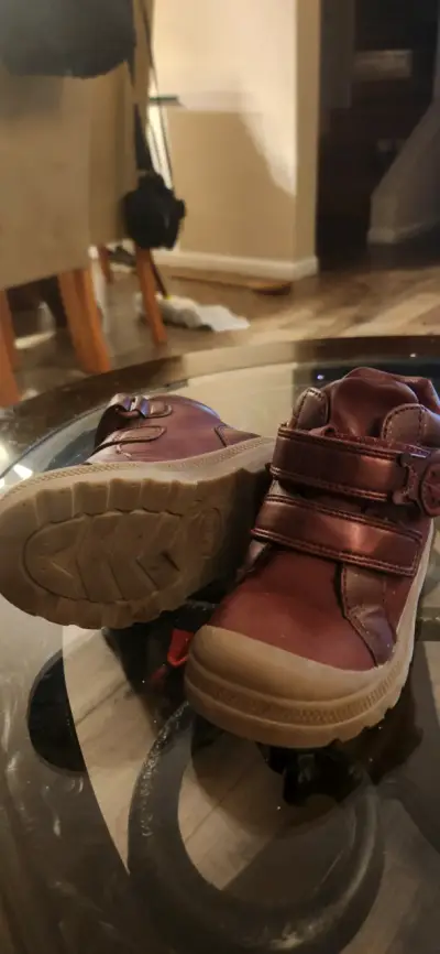 Botines infantiles burdeos - miniatura 3