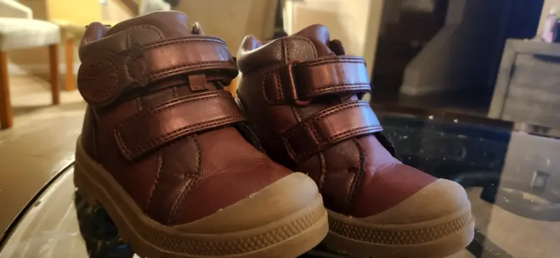 Botines infantiles burdeos - 5