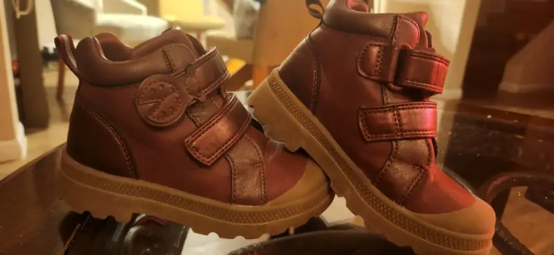 Botines infantiles burdeos - 6