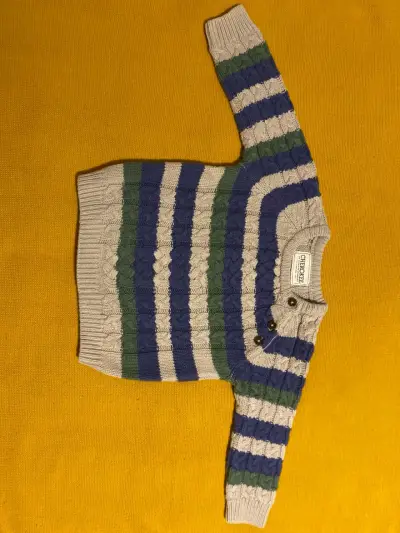 Suéter infantil a rayas Cherokee, talla 6-9 meses - miniatura 2
