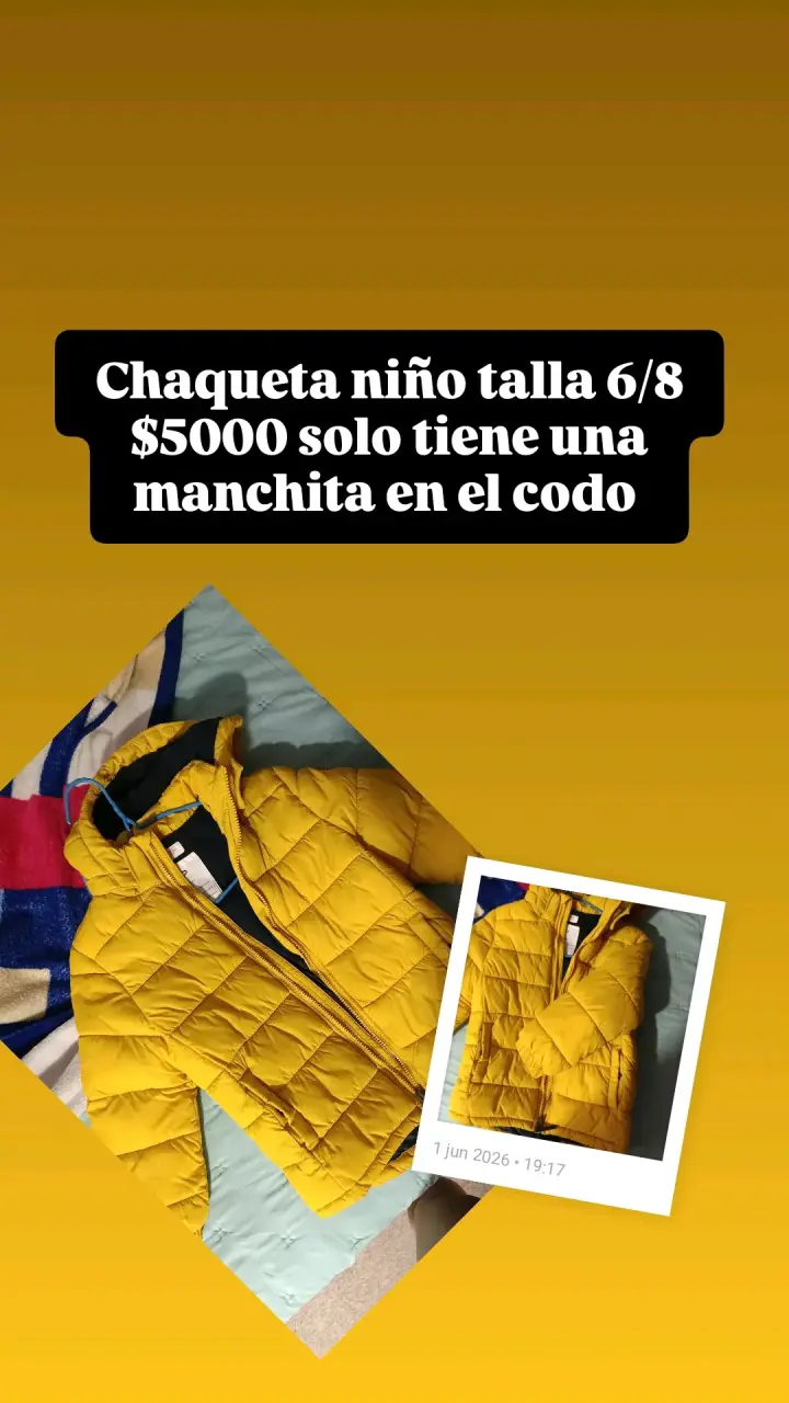 Chaqueta amarilla niñ@s 6/8