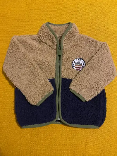 Chaqueta polar bicolor para niño,talla 6-9 meses - miniatura 1