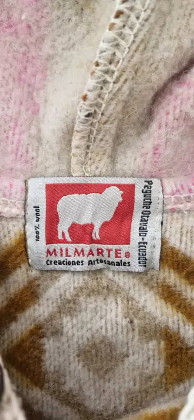 Poncho lana artesanal Milmarte - miniatura 1