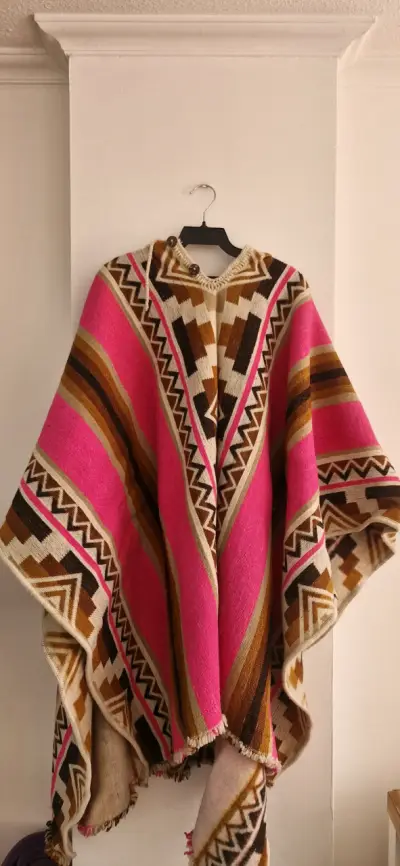 Poncho lana artesanal Milmarte - miniatura 5
