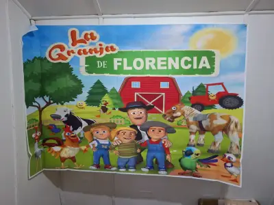 Fondo de cumpleaños "Granja Zenón" FLORENCIA - miniatura 1