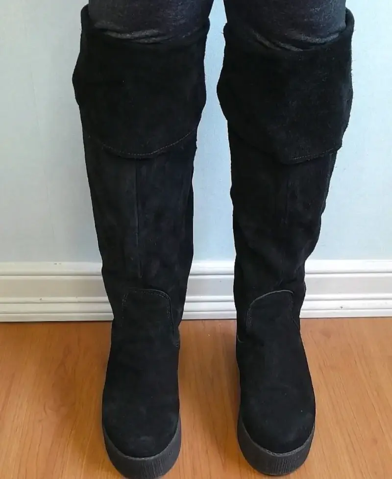 Botas negras altas de gamuza - 2
