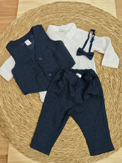 Conjunto formal niño azul hym - miniatura 1