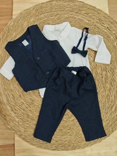 Conjunto formal niño azul hym - miniatura 2