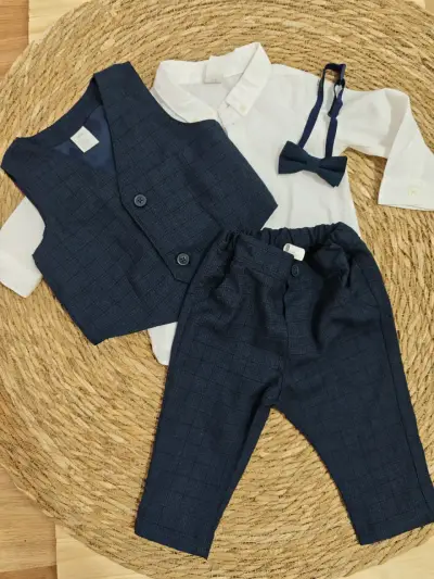 Conjunto formal niño azul hym - miniatura 3