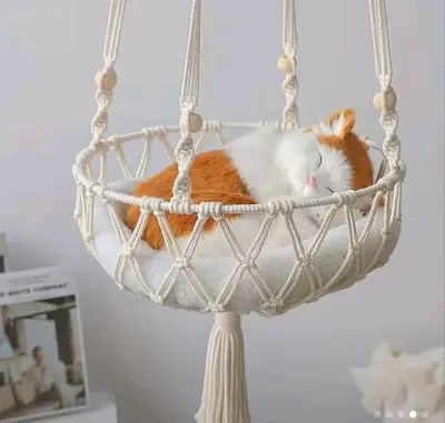 Hamaca para gatito macramé - miniatura 2