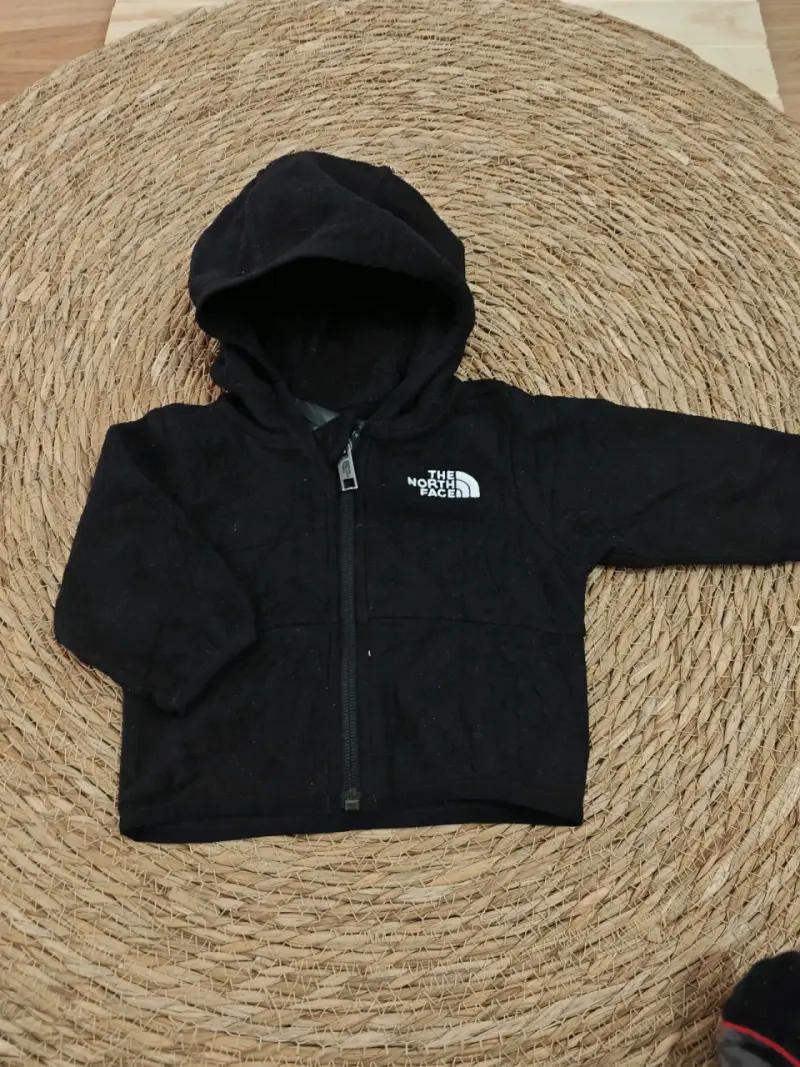 Polerón infantil negro con capucha 0/3m - 1