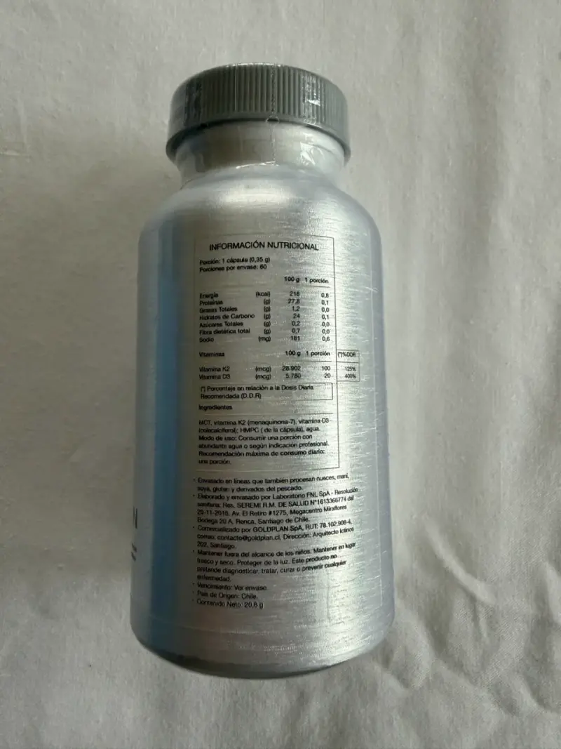 Suplemento Vitamina D3 + K2 Gold Plan - 2
