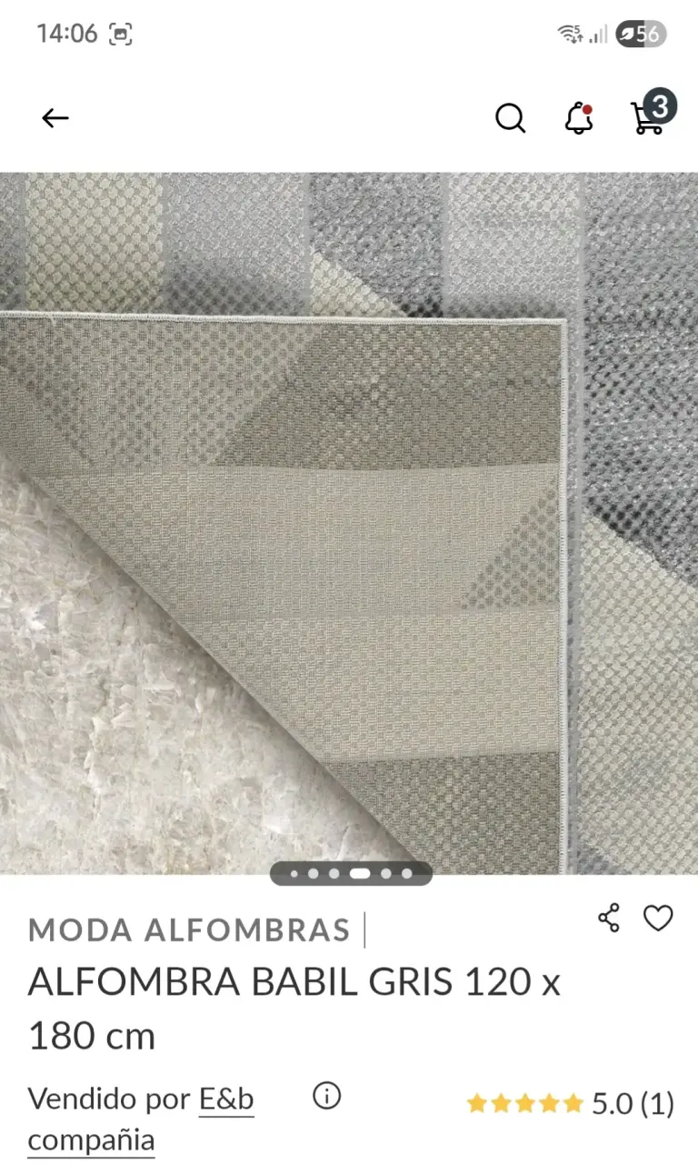 Alfombra Babil gris moderno - 2