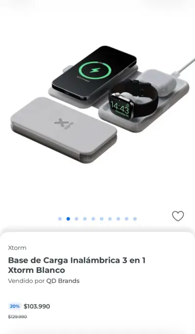 Base de carga inalámbrica 3 en 1 - miniatura 1