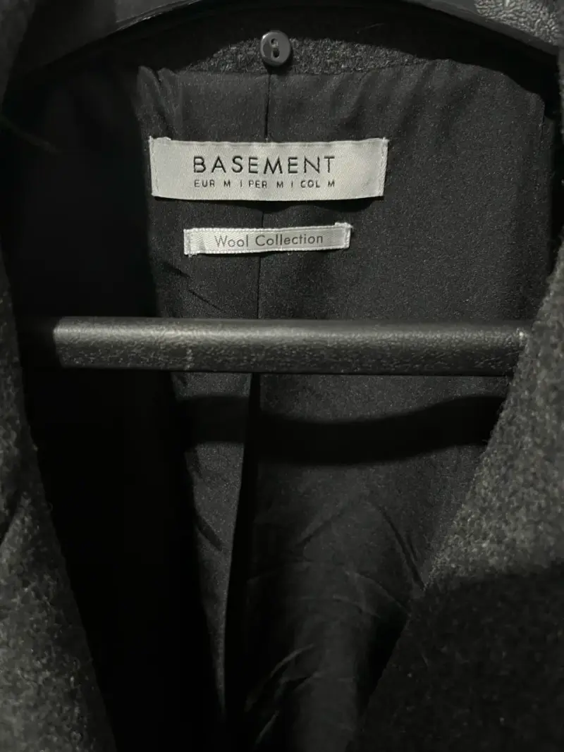 Abrigo gris Basement lana - 2