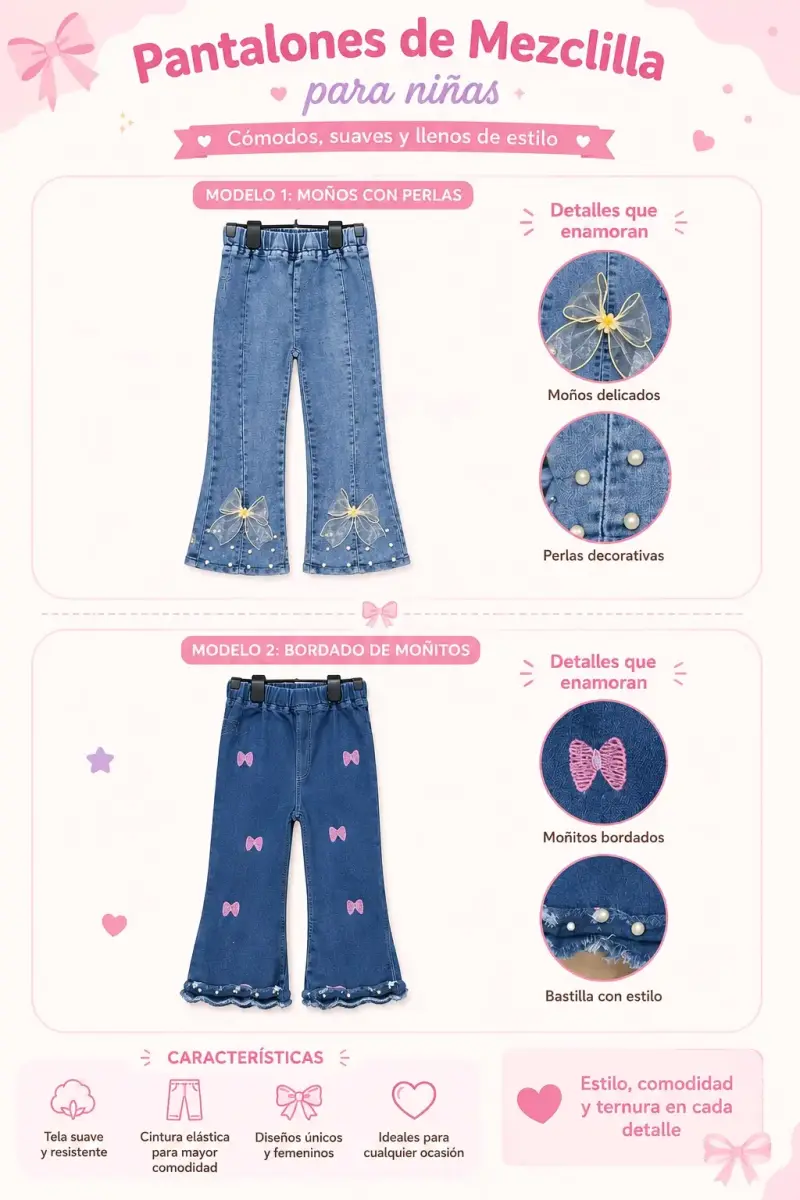 Pantalones de mezclilla para niñas