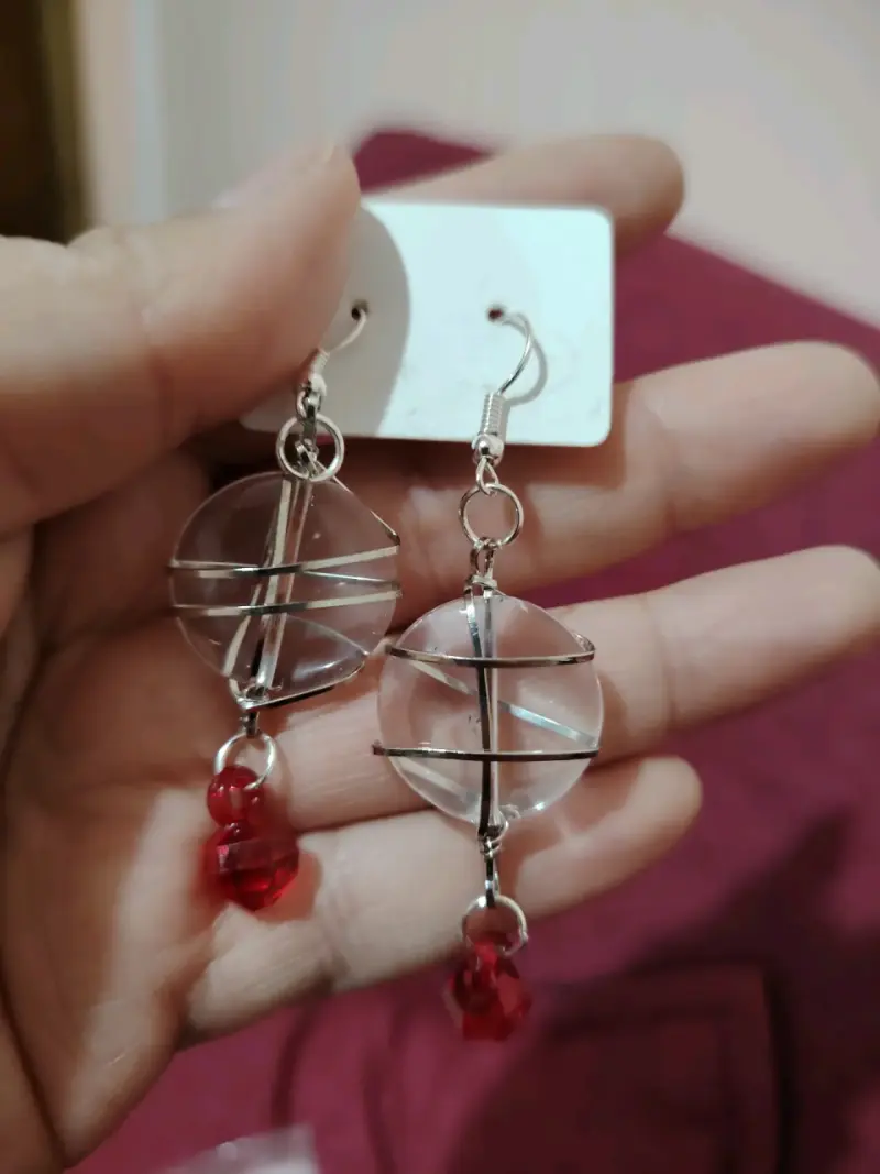 Aros colgantes con cristales