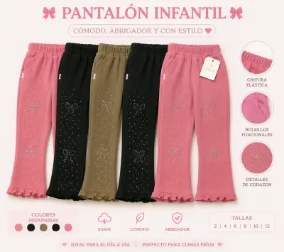 Pantalón infantil cómodo y abrigador - miniatura 1
