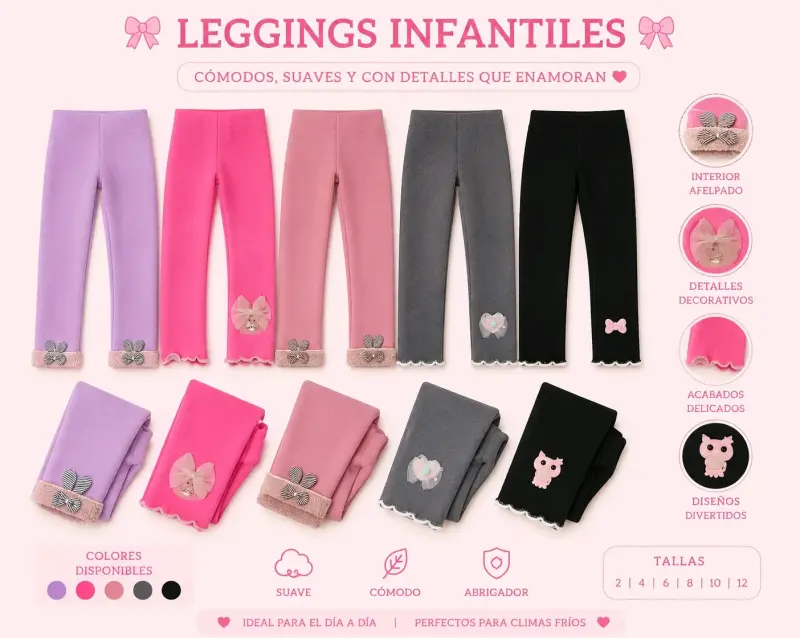 Leggings infantiles decorativos - 1