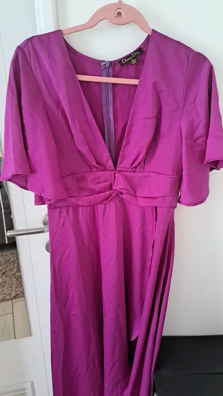 Vestido largo morado - 4