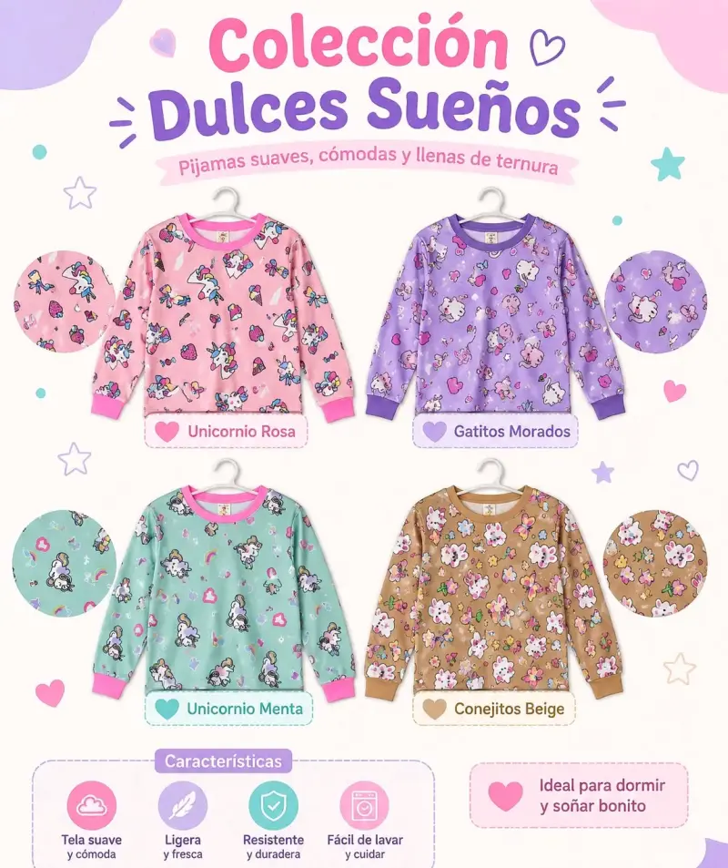 Pijama niña diseños preciosos - 1