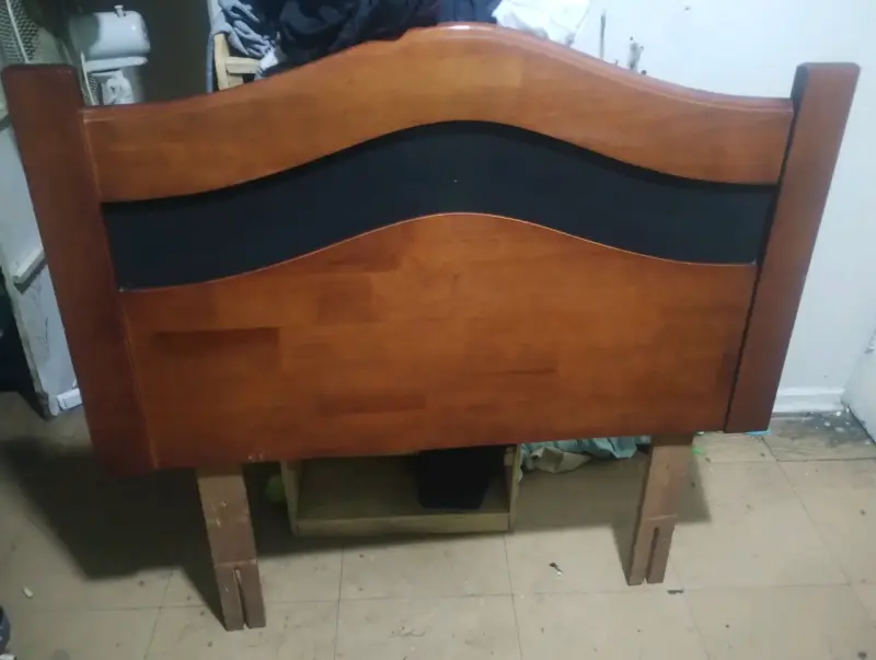 Cabecera de cama madera oscura - 1