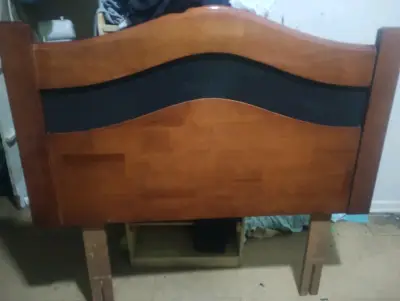 Cabecera de cama madera oscura - miniatura 2