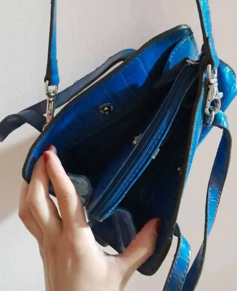 Cartera azul con correa larga nine west - 4