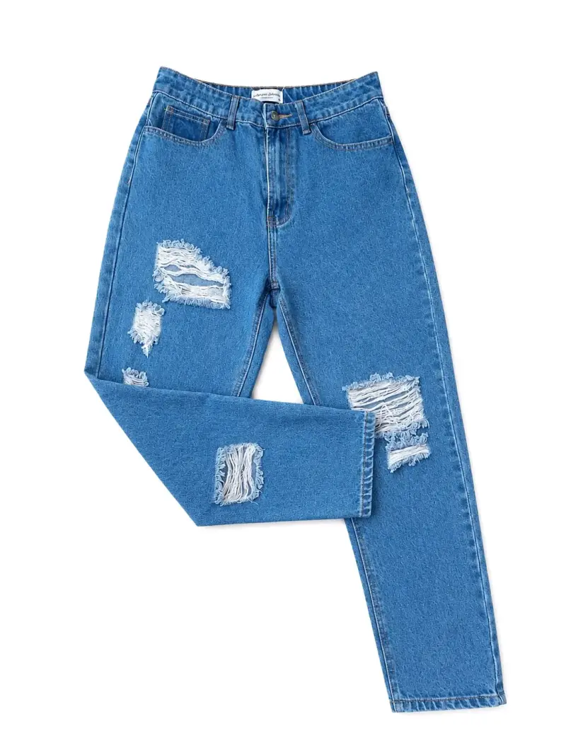 Jeans de mezclilla desgastados