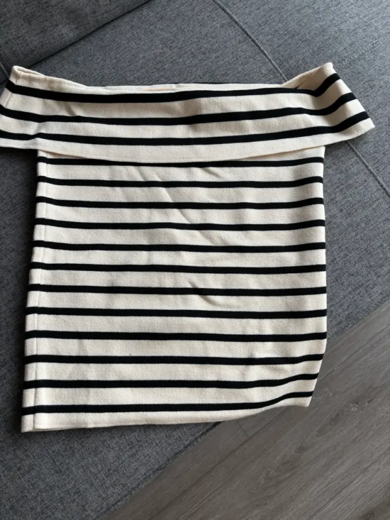 Blusa Zara rayas blanco y negro - 2
