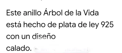 Anillo de plata Árbol de la Vida - miniatura 3