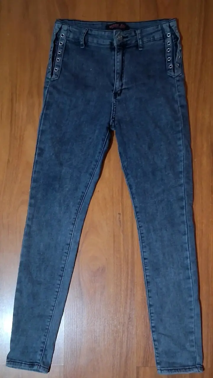 Jeans menina gris - 1