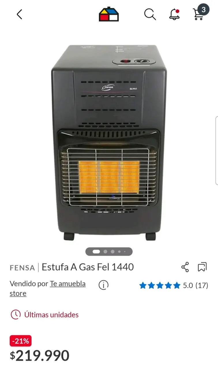 Estufa a gas Fensa Fel 1440 - 1