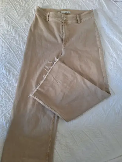 Jeans beige mango - miniatura 1