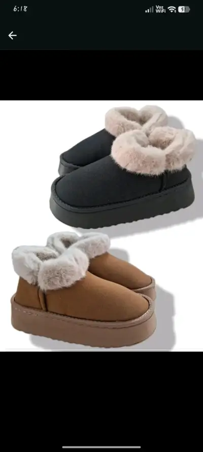 Pantuflas de invierno abrigadas - miniatura 2