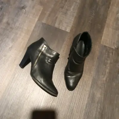 Botines de cuero negro Bruno Rossi T38 - miniatura 2