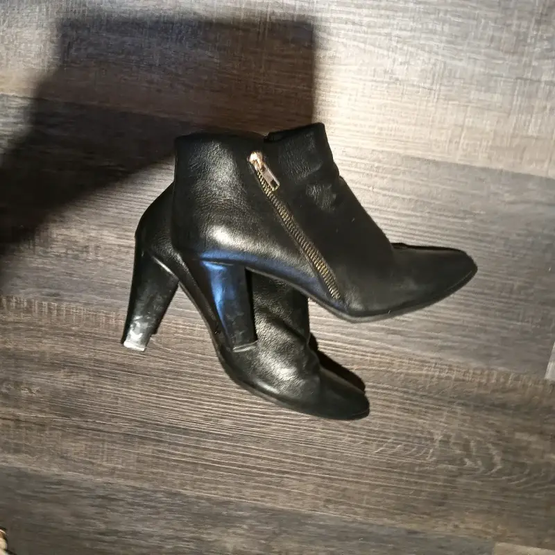 Botines de cuero negro Bruno Rossi T38 - 4